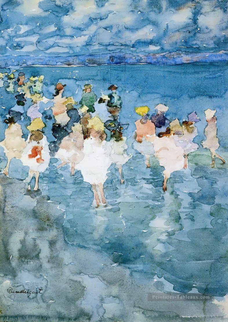 Maurice Prendergast enfants à la plage Impressionnisme enfant Peintures à l'huile